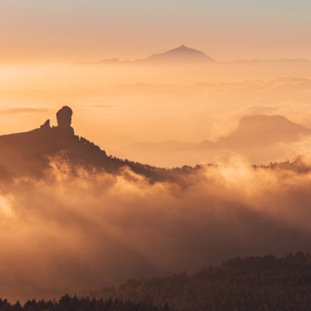 Vue panoramique de Roque Nublo, Grande Canarie