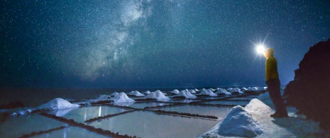 Detalle de las salinas de Fuencaliente en La Palma, Islas Canarias