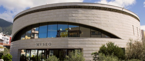 Entrada principal do Museu Arqueológico Benahorita de Los Llanos de Aridane em La Palma, Ilhas Canárias