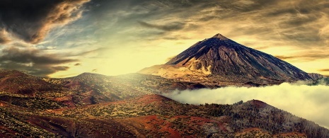 Panoramablick auf den Teide. Teneriffa