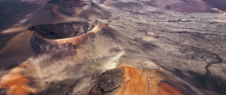 Parque Nacional de Timanfaya. Paisaje volcánico. Lanzarote.