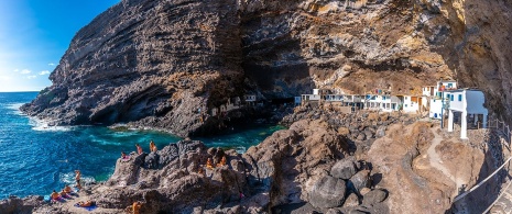 Detail of Porís de la Candelaria in La Palma, Canary Islands