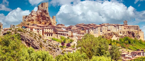 Panoramablick auf Frías in Burgos (Castilla y León)