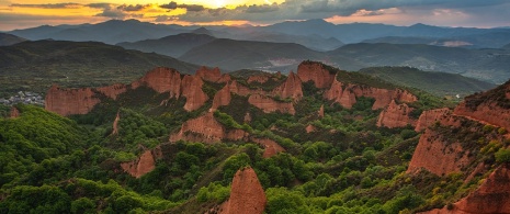 Vista de Las Médulas em El Bierzo, León (Castilla y León)