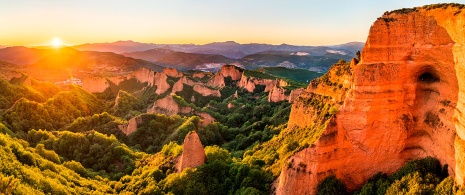 Paisagem de Las Médulas, em León