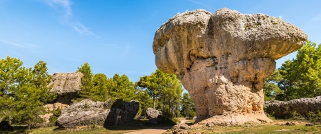 Widok na Zaczarowane Miasto w Cuence, Kastylia-La Mancha  