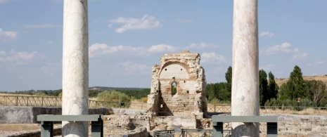 Überreste einer römischen Villa im Archäologischen Park von Carranque, Toledo.