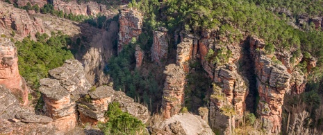 Vue du Barranco de la Hoz dans la province de Guadalajara, Castille-La Manche