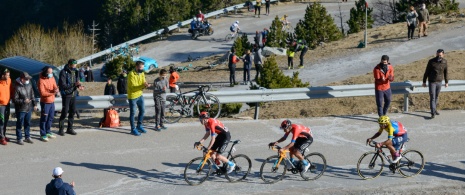 Cycling test in the Vallter area in Girona, Catalonia