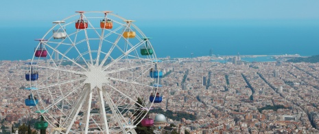 Detalle del Parque de Atracciones del Tibidabo de Barcelona, Cataluña