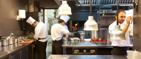 Detalhe da cozinha de El Celler de Can Roca, em Girona, Catalunha