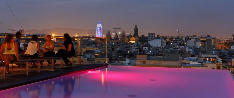 Terraza del Gran Hotel Central de Barcelona