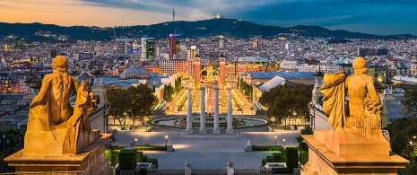 Veduta di Barcellona dal MNAC