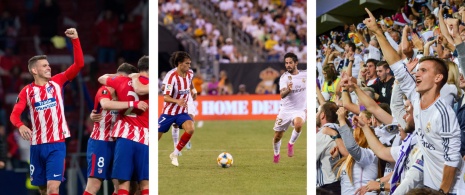 Aficionados, jugadores del Atlético y del Real Madrid, Comunidad de Madrid