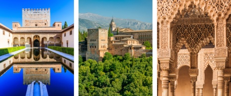 Detail of the Alhambra in Granada, Andalusia