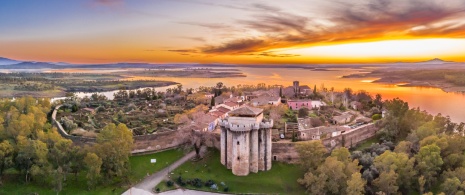 Vista de Granadilla, em Cáceres, Extremadura