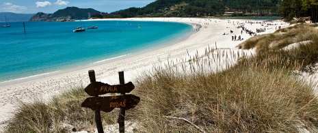 Plage de Rodas, à Vigo (province de Pontevedra, en Galice)