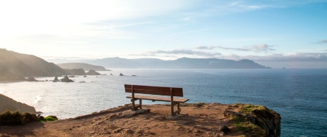 Loiba bench in A Coruna, Galicia