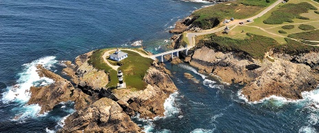 Veduta dall’alto del Faro di Illa Pancha, Lugo