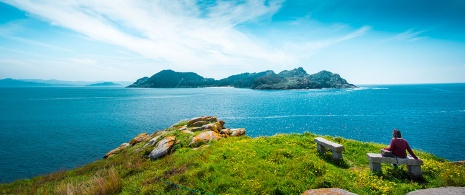 Vue panoramique des îles Cíes