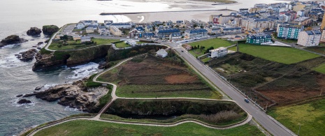 Vue aérienne du front de mer de Foz