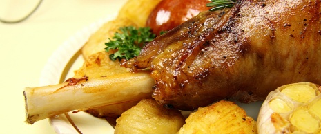 Roast lamb leg