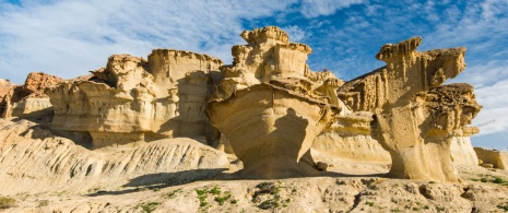 Detail of the Bolnuevo Erosions in Mazarrón, Murcia.