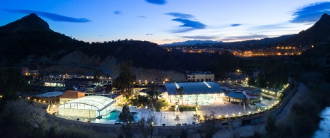 Vista del spa y las piscinas termales del Balneario de Archena