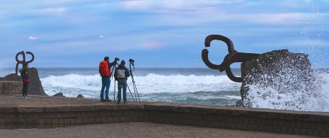 Peine del Viento à Saint-Sébastien dans la province de Guipuscoa, Pays basque