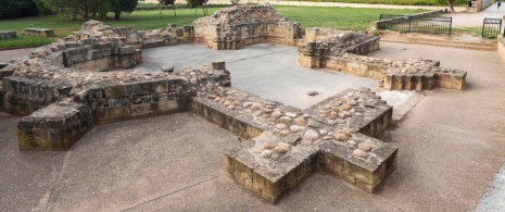 Detail of the remains of the Hospital de San Juan de Acre in Navarrete, La Rioja