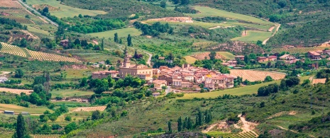 Veduta di Salinillas de Buradón ad Álava, Paesi Baschi