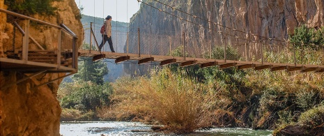 Bridge over the river Turia in Chulilla, Region of Valencia