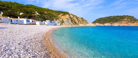 Strand La Barraca in Jávea, Region Valencia