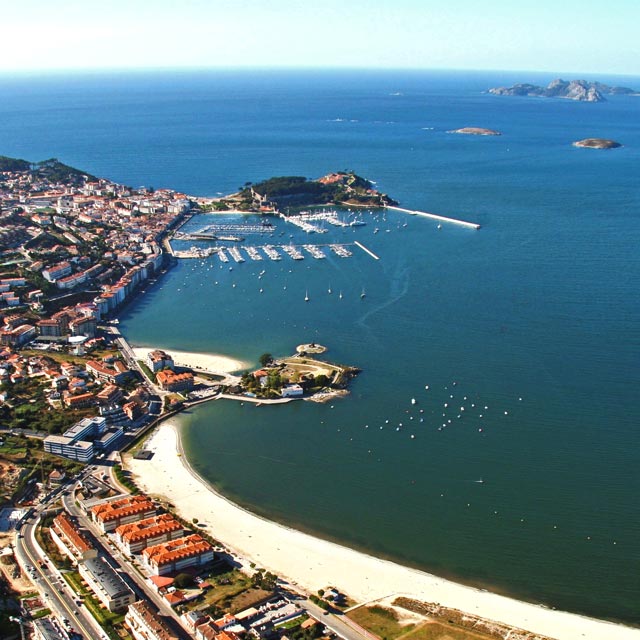 Baiona vue du ciel