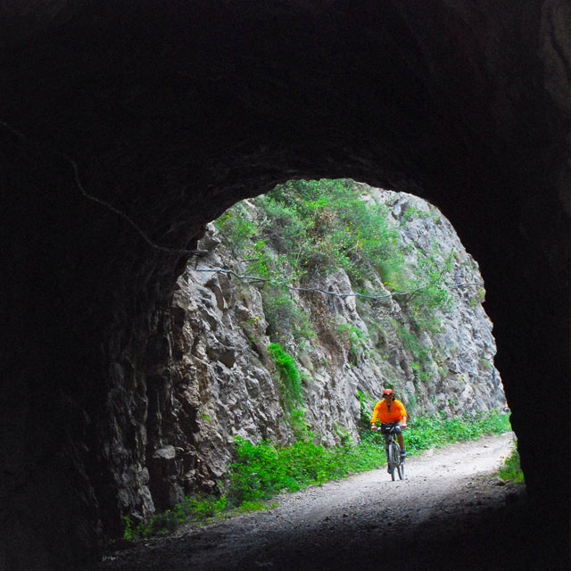 Ciclista in viaggio 