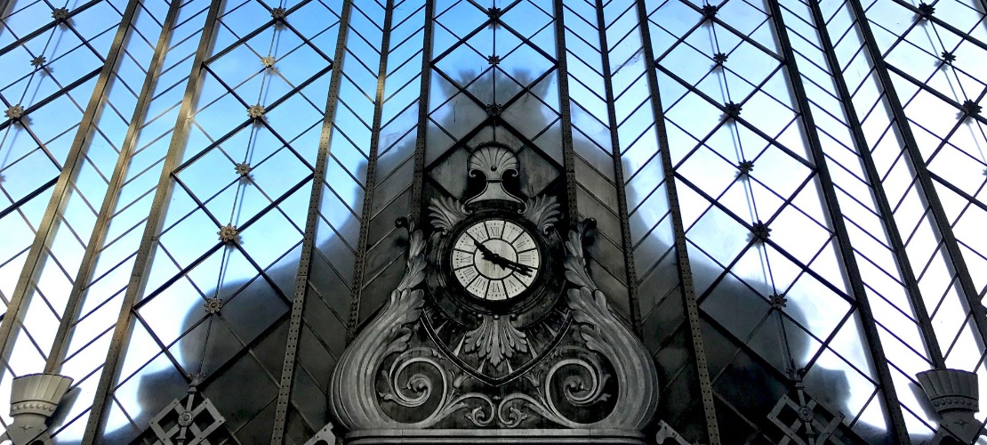 Détail de l’horloge de la gare d’Atocha, Madrid