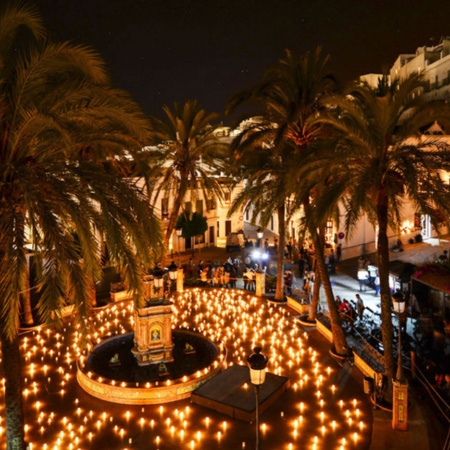 Soirée « Noche de velas », place de Vejer de la Frontera