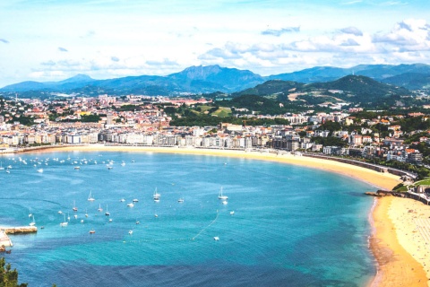 Veduta generale di Donostia-San Sebastián