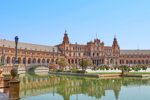 View of Plaza de España in Seville