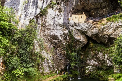 Covadonga Shrine in Cangas de Onís, Asturias