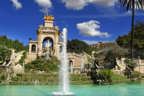 Wasserfall im Park La Ciudadela, Barcelona