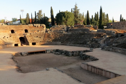 Vista general del Anfiteatro de Mérida