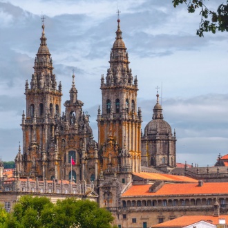 Vista da Catedral de Santiago de Compostela