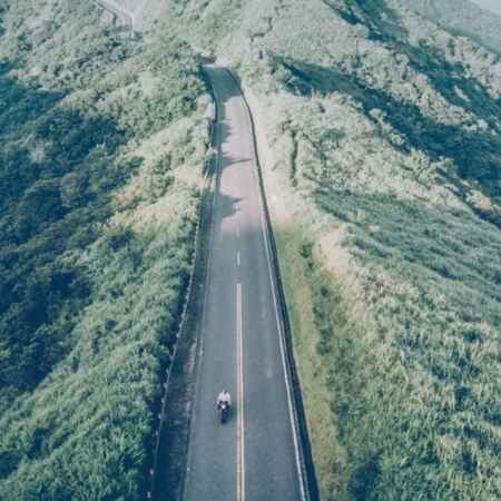 Motorrad auf der Landstraße