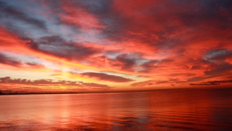 Mer sous le coucher de soleil de Palma