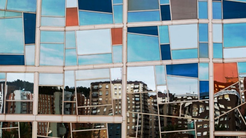 Detail of the Euskalduna Conference Centre and Concert Hall, Bilbao