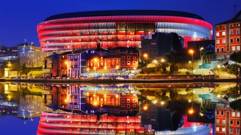 Stade San Mamés éclairé, Bilbao