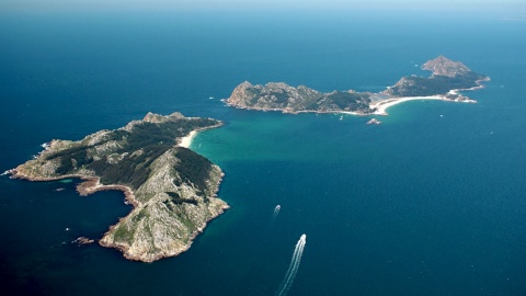 シエス諸島の空からの眺め