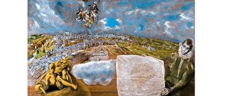 Vista y plano de Toledo. El Greco. Oleo sobre lienzo 132 x 228 cm