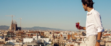 Terrace at the Hotel Majestic in Barcelona